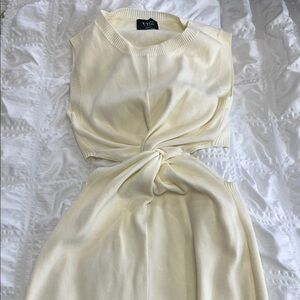 Vici cream dress with open back size Medium